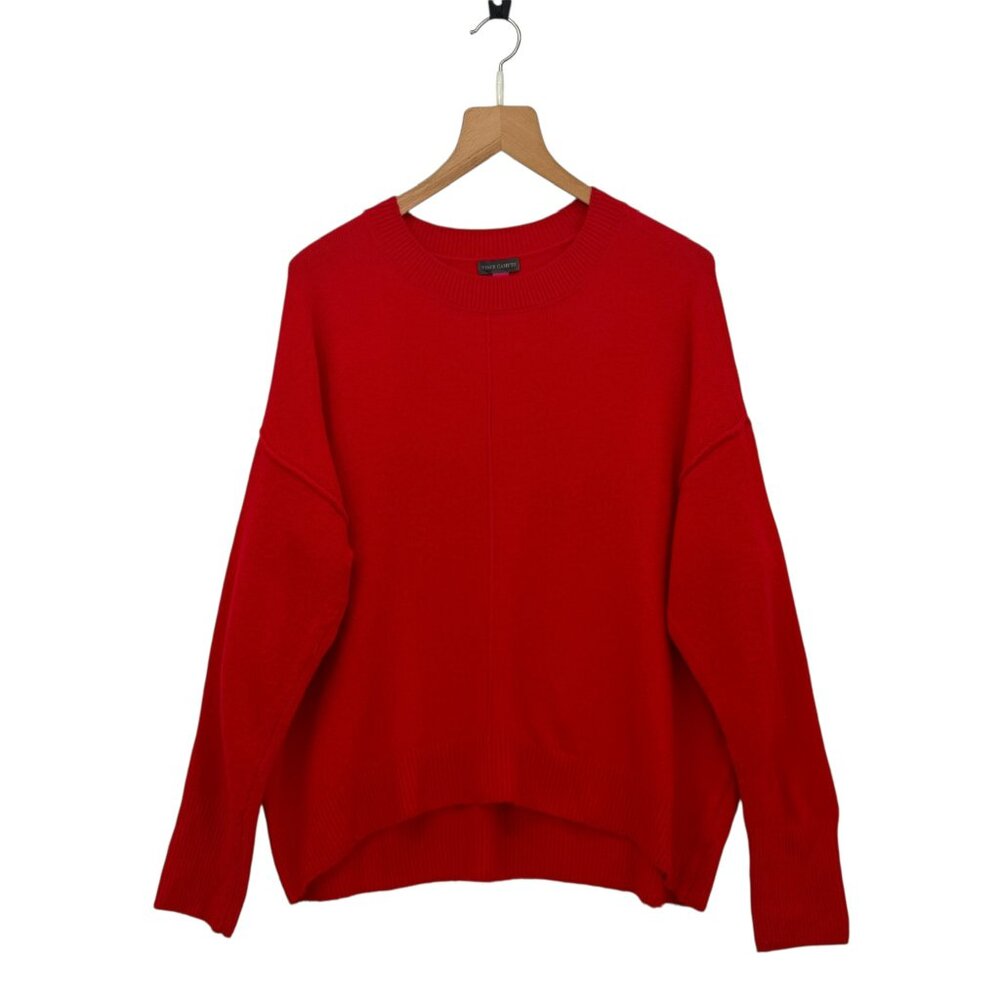 Vince Camuto Red Sweater w/ Front Seam Detail L‎ - Picture 4 of 6